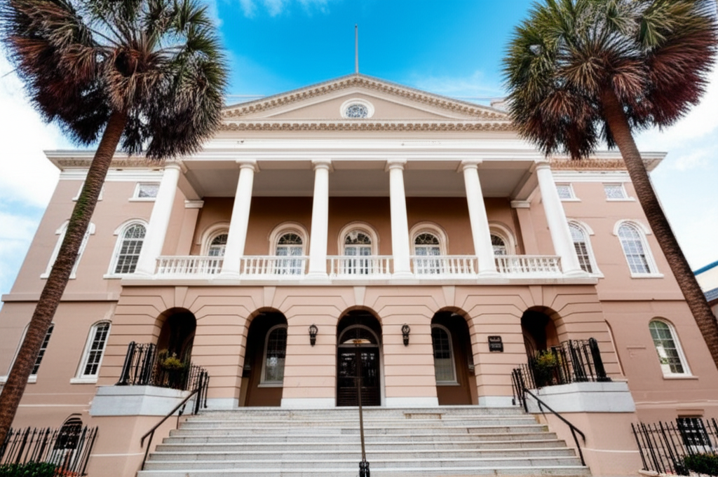 Charleston street in cold weather
